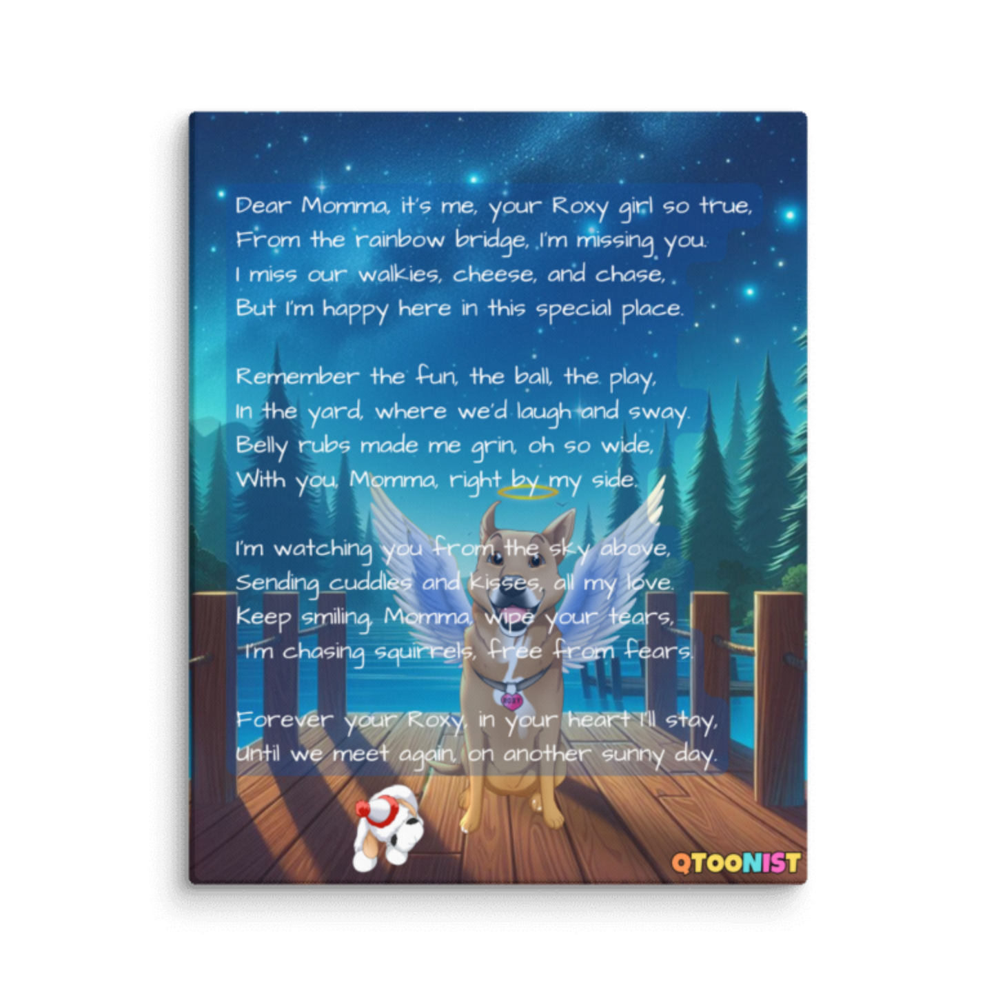 Custom Rainbowbridge Poem Canvas