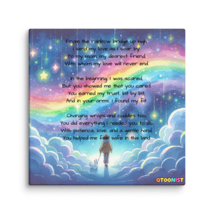 Custom Rainbowbridge Poem Canvas