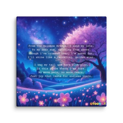 Custom Rainbowbridge Poem Canvas