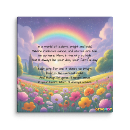 Custom Rainbowbridge Poem Canvas