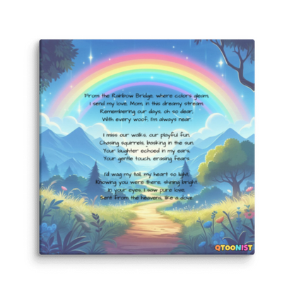 Custom Rainbowbridge Poem Canvas