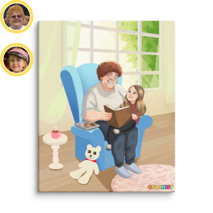 Custom Family Cartoon Canvas