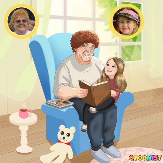 Custom Family Cartoon Portrait (Digital Download)