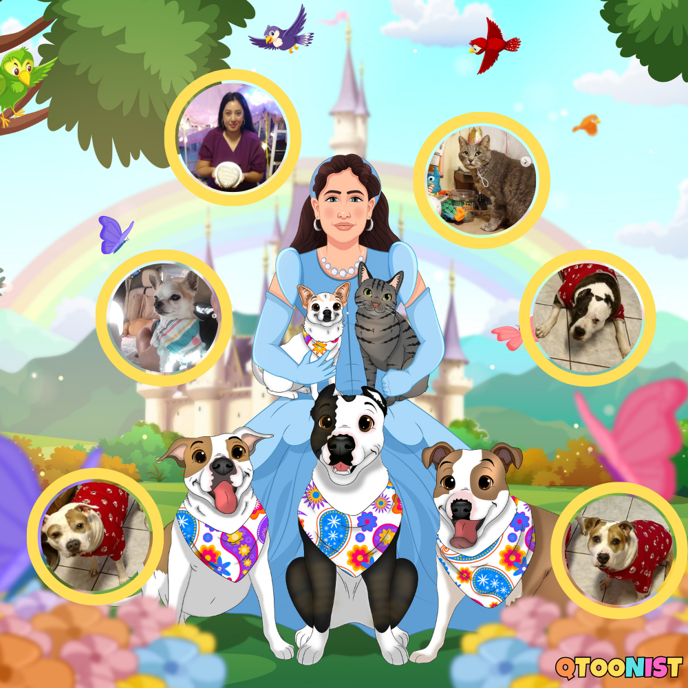 Custom Pet Cartoon Portrait (Digital Download)