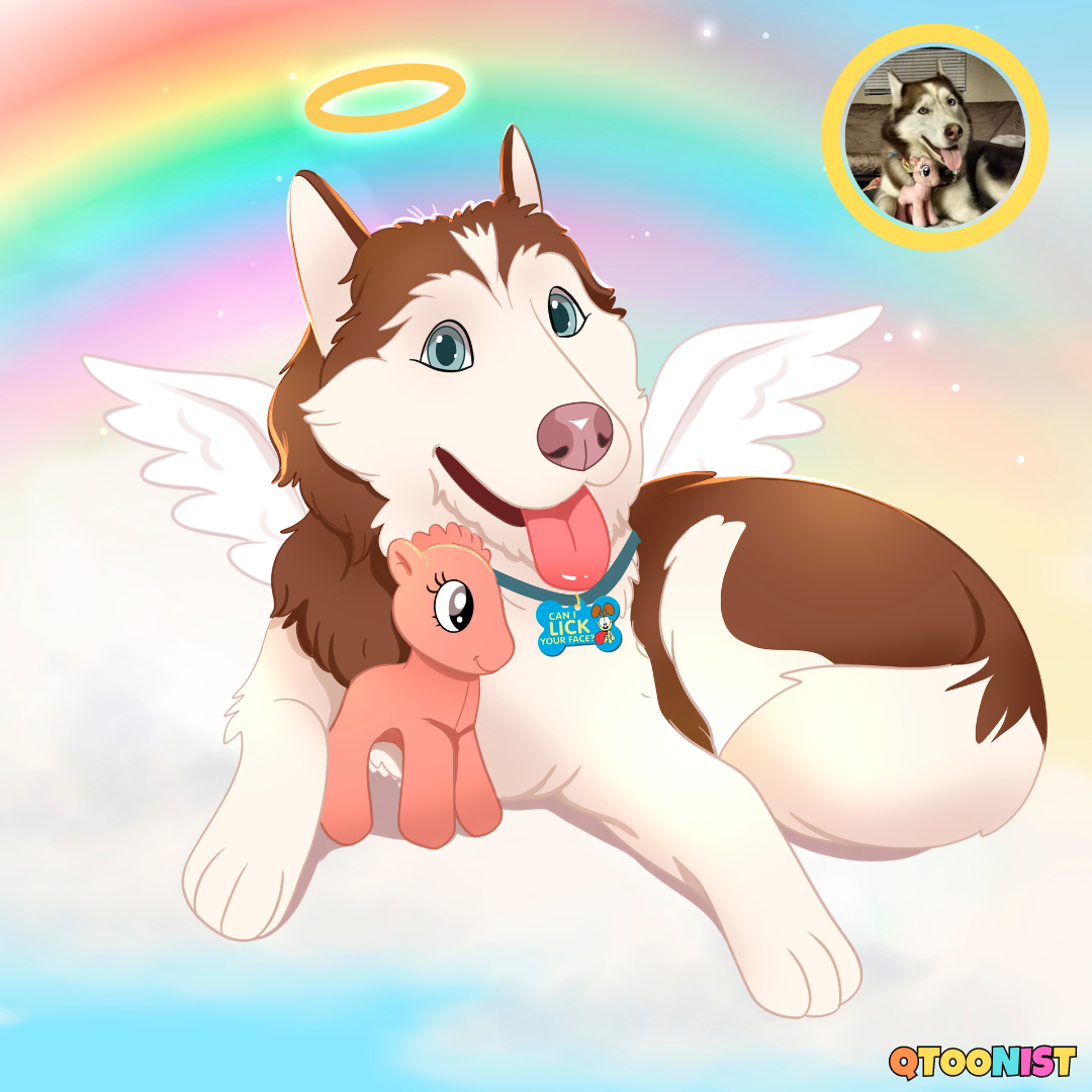 Custom Rainbow Bridge Portrait (Digital Download)