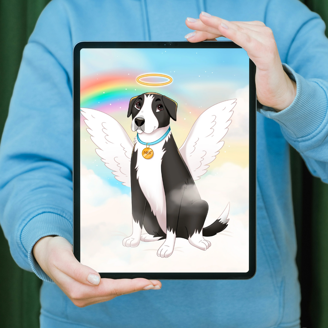 Custom Rainbow Bridge Portrait (Digital Download)