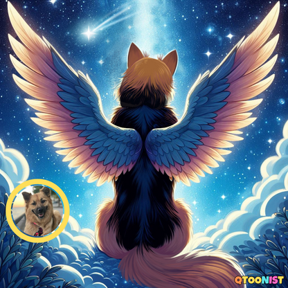 Custom Starry Angel Wings Portrait (Digital Download)