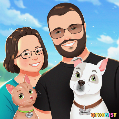 Custom Pet Cartoon Portrait (Digital Download)