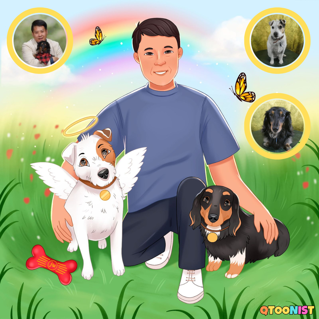 Custom Rainbow Bridge Portrait (Digital Download)